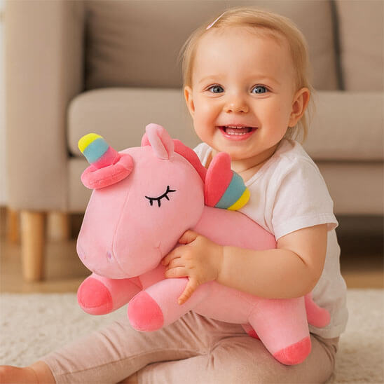Peluche-licorne-plat-rose