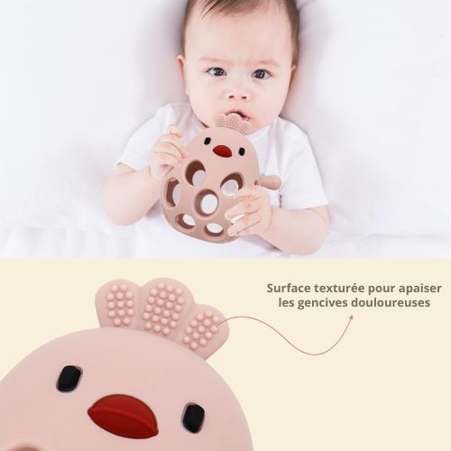 Anneau de dentition en silicone pour bébé