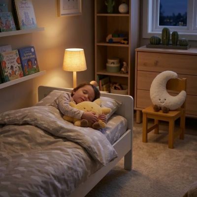 Peluche Lune et Soleil - Duo de Doudous doux et réconfortants pour enfant