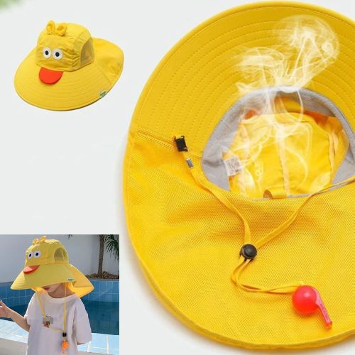 chapeau-anti-uv-bebe-respirant-jaune