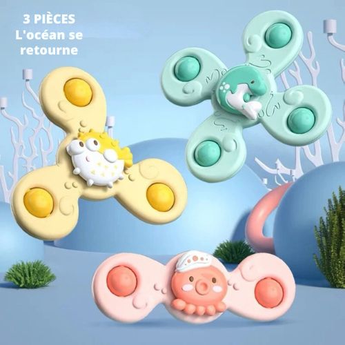 JOUETS DE BAIN BÉBÉ POLYVALENT | SPINNER OCÉAN - Dewan