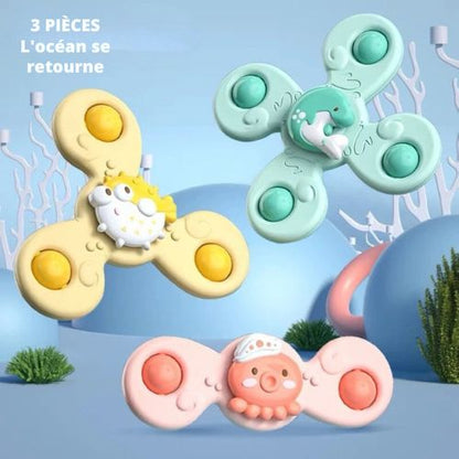 JOUETS DE BAIN BÉBÉ POLYVALENT | SPINNER OCÉAN - Dewan