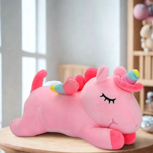 peluche-licorne-feerique-rose
